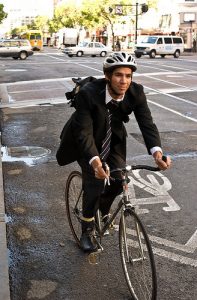 bike commuter in Hudson County, NJ