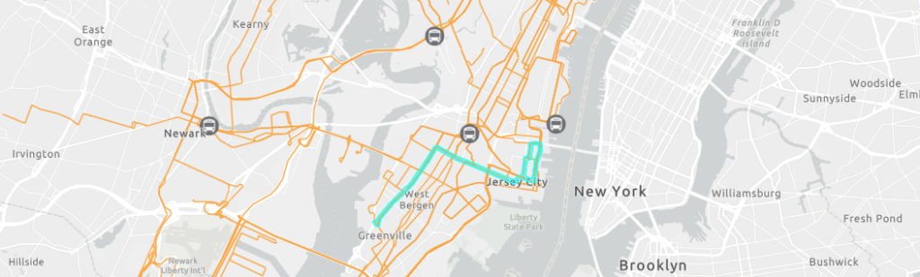Hudson County NJ, Digital Interactive Transit Map